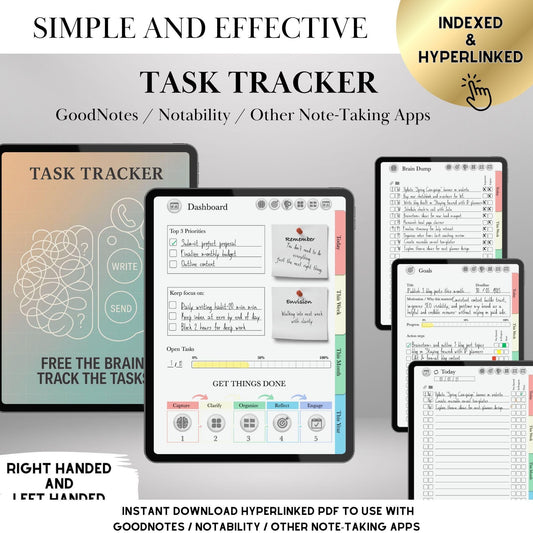 To Do Tracker GTD Planner for Ipad Goodnotes & Notability Task Tracker Template Productivity Planner Brain Dump Project Tracker To-Do List