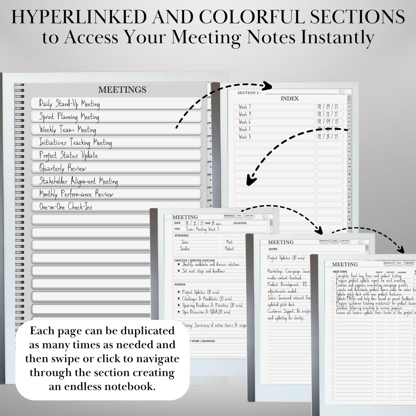 reMarkable 2 — Meeting Notes, business notebook
