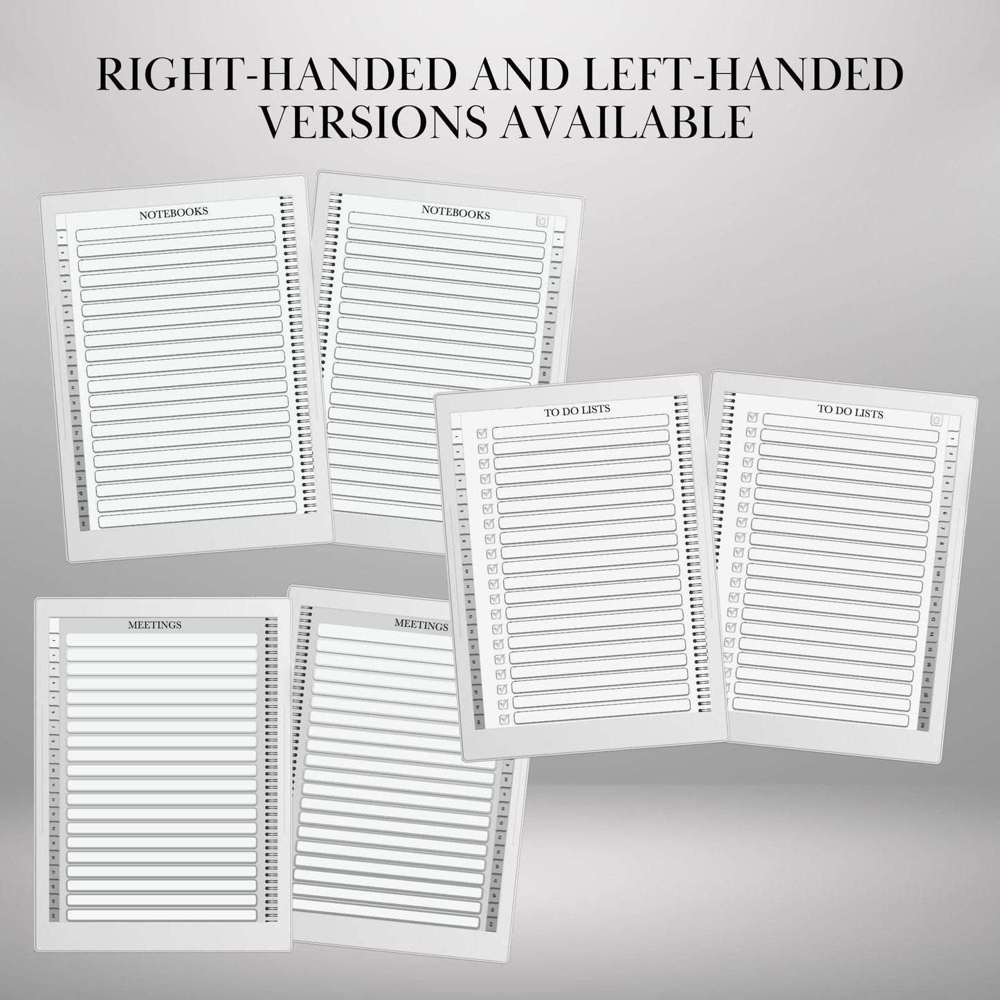 Supernote Productivity Bundle Templates: Hyperlinked Notebook, To-Do Tracker, Meeting Notes Templates for E-Ink tablets (Digital Download)