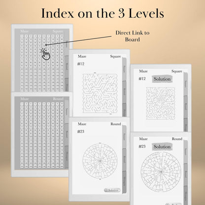 Supernote Maze Puzzle Book: 600 Brain Games, Hyperlinked PDF (Digital Download)
