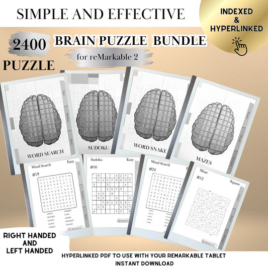 reMarkable 2 — Puzzle Bundle, 2400 brain games