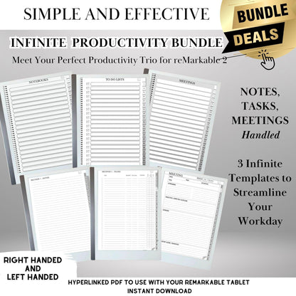reMarkable 2 — Productivity Bundle, notebook, to-do & meeting notes