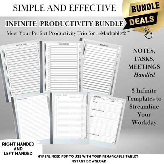 reMarkable 2 — Productivity Bundle, notebook, to-do & meeting notes