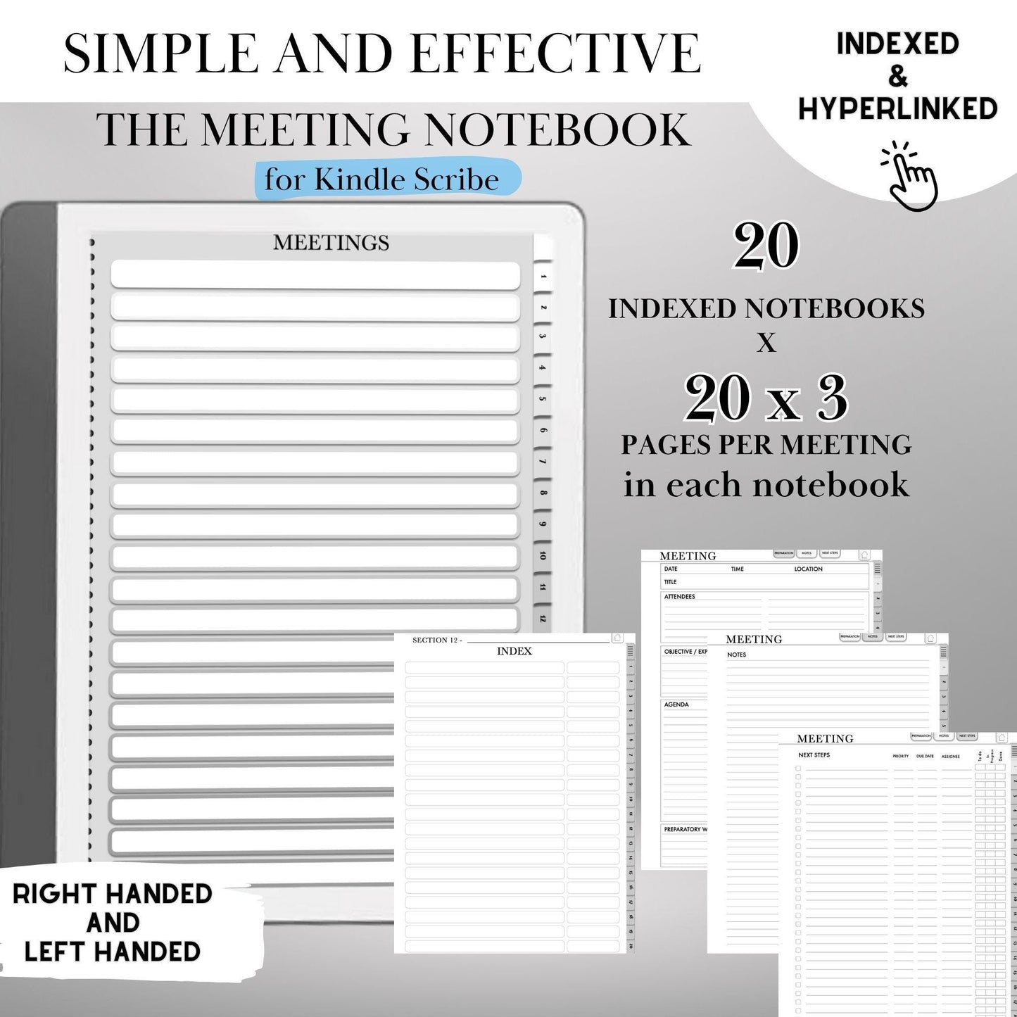 Kindle Scribe — Meeting Notes, business planner