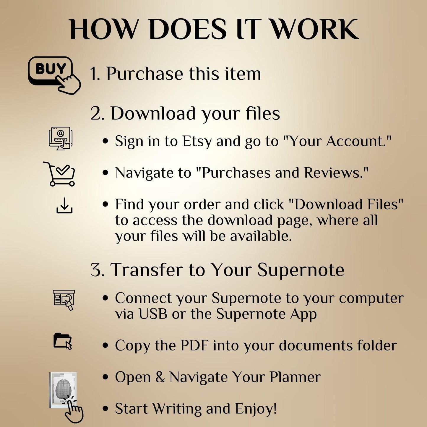 Supernote Maze Puzzle Book: 600 Brain Games, Hyperlinked PDF (Digital Download)