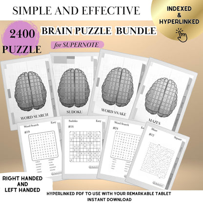 Supernote — Puzzle Bundle, 2400 brain games