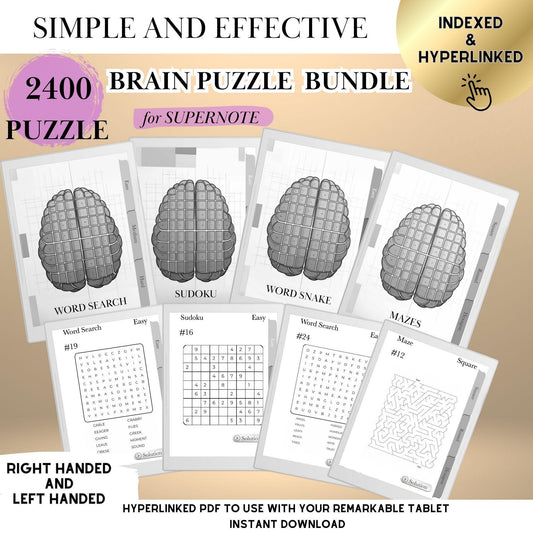 Supernote — Puzzle Bundle, 2400 brain games