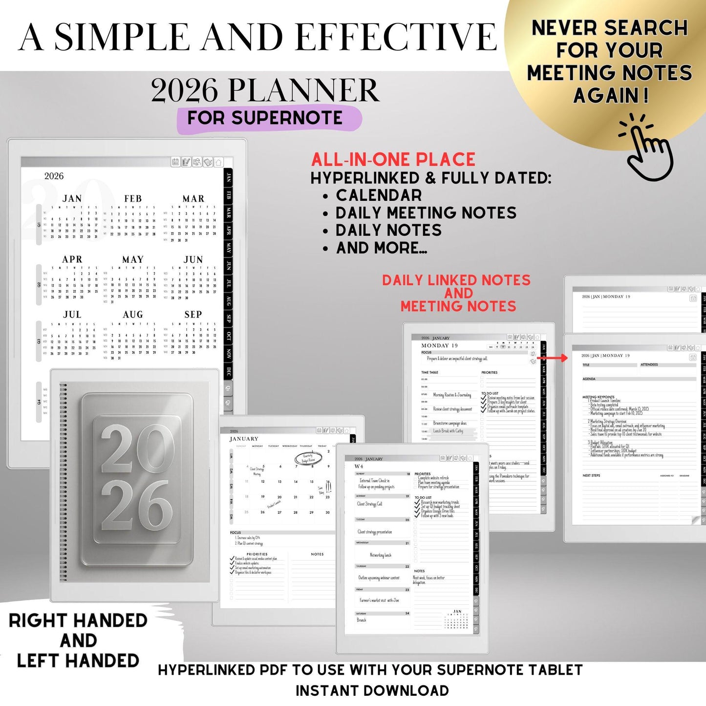 Supernote A5X A6X — Planner 2026