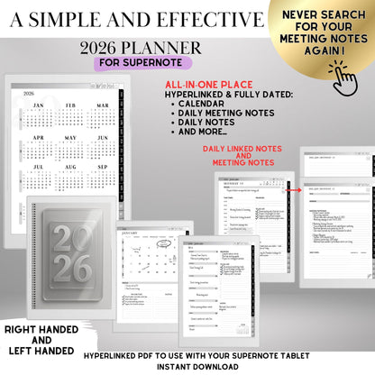 Supernote A5X A6X — Planner 2026