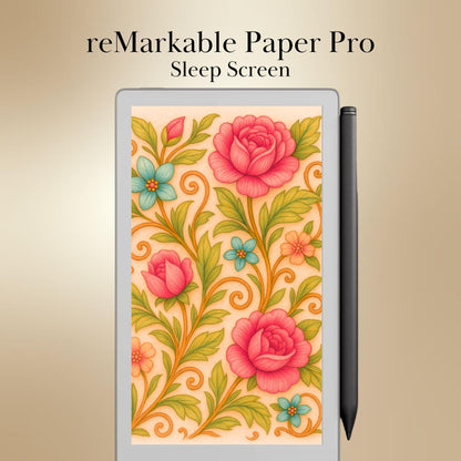 reMarkable Paper Pro Move — Floral Sleep Screens, bouquet theme