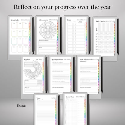 reMarkable Paper Pro Move — Habit Tracker, Hyperlinked Goal Planner