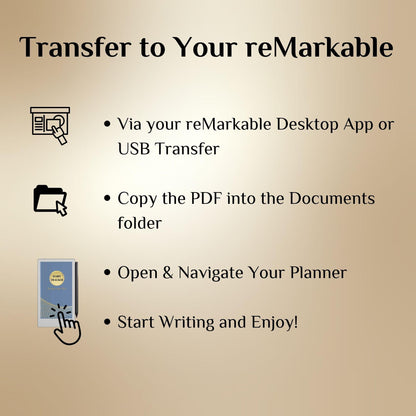 reMarkable Paper Pro Move — Habit Tracker, Hyperlinked Goal Planner