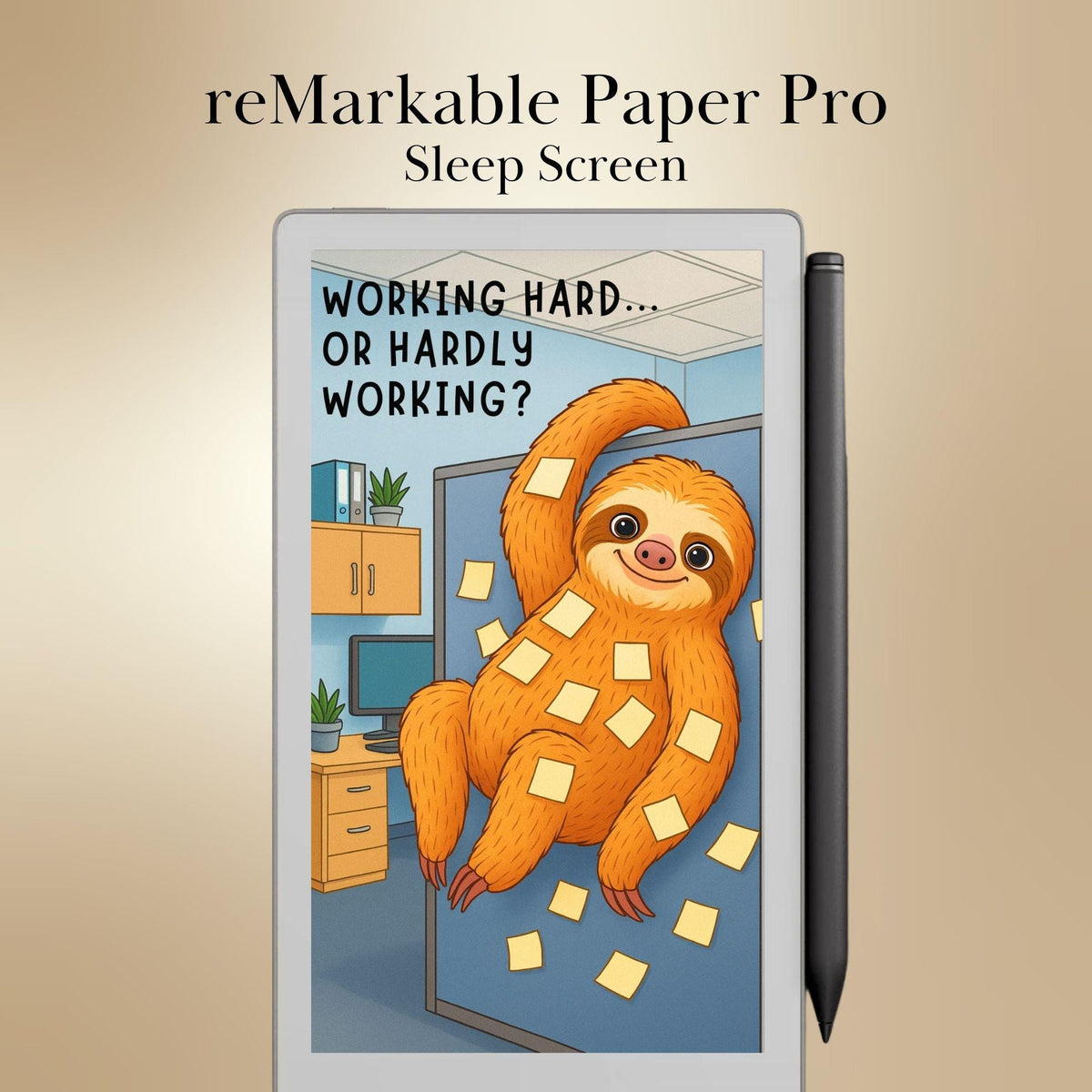 reMarkable Paper Pro Move — Fun Sleep Screens, funny theme bundle