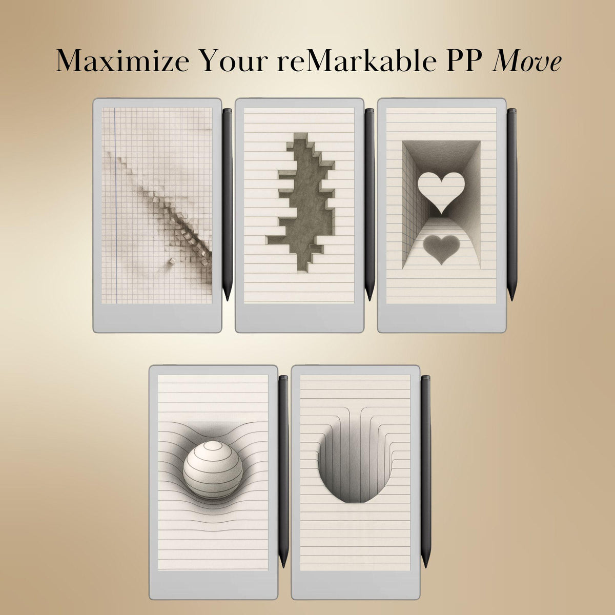 reMarkable Paper Pro Move — Creative Sleep Screens, lock screen art