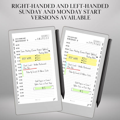 reMarkable Paper Pro Move — Daily Planner 2026, hourly daybook
