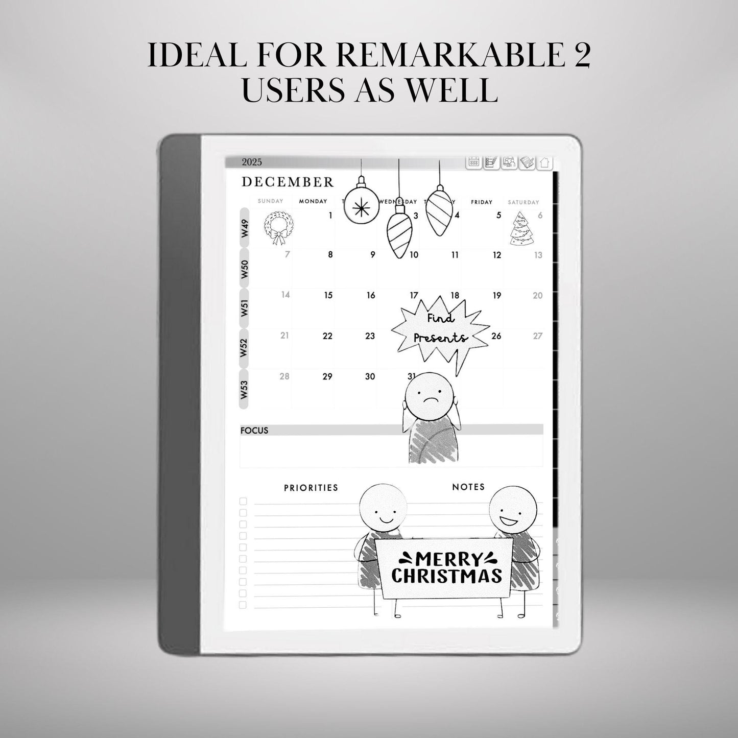 Boxy Buddies Stickers for reMarkable Paper Pro, reMarkable 2: Copy-Paste ready Fun and Expressive Stickers for Journaling & Planning