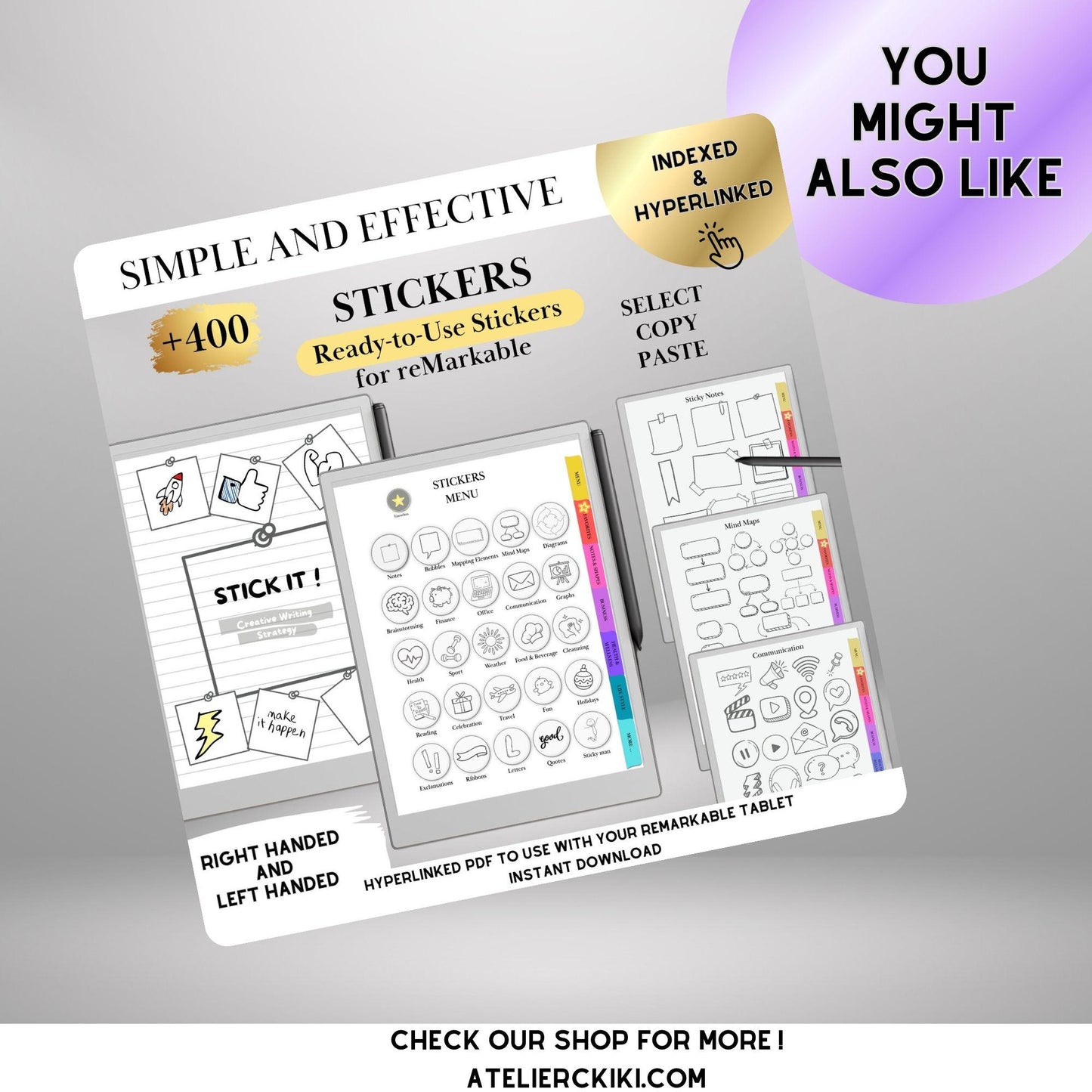 Boxy Buddies Stickers for reMarkable Paper Pro, reMarkable 2: Copy-Paste ready Fun and Expressive Stickers for Journaling & Planning