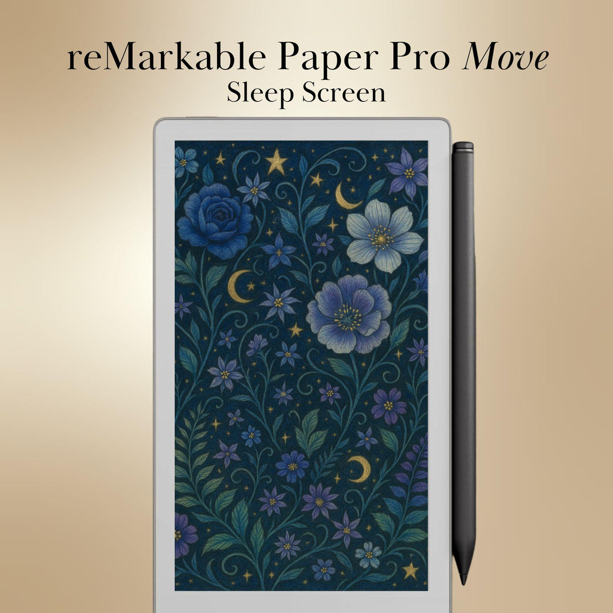reMarkable Paper Pro Move — Floral Sleep Screens, bouquet theme