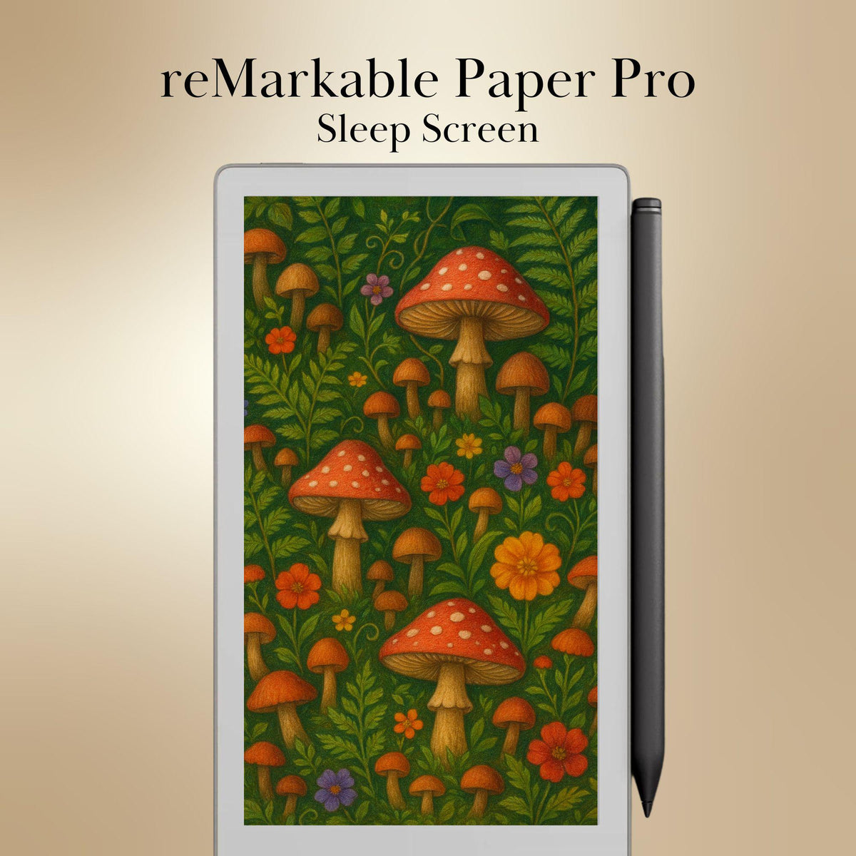 reMarkable Paper Pro Move — Floral Sleep Screens, bouquet theme