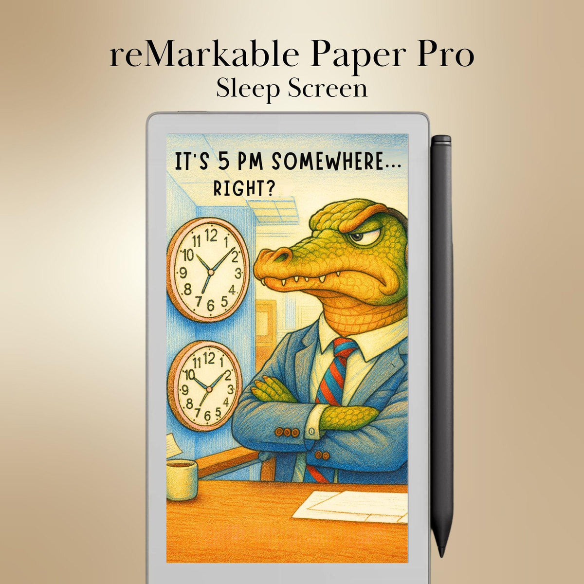 reMarkable Paper Pro Move — Fun Sleep Screens, funny theme bundle