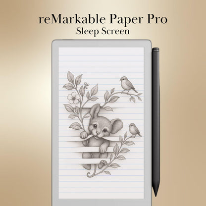 reMarkable Paper Pro Move — Animals Sleep Screens, 10 cute trompe-l'œil designs