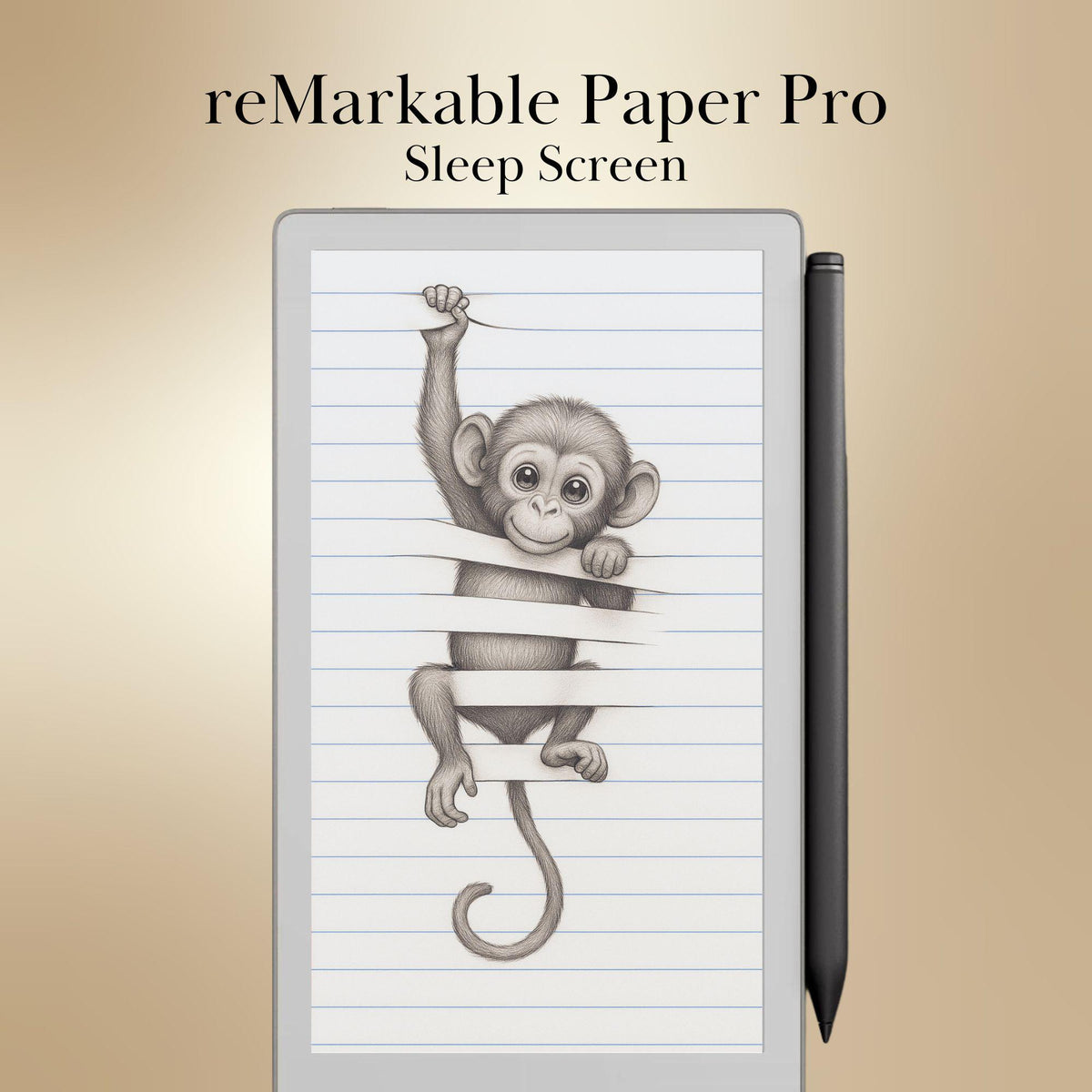 reMarkable Paper Pro Move — Animals Sleep Screens, 10 cute trompe-l'œil designs
