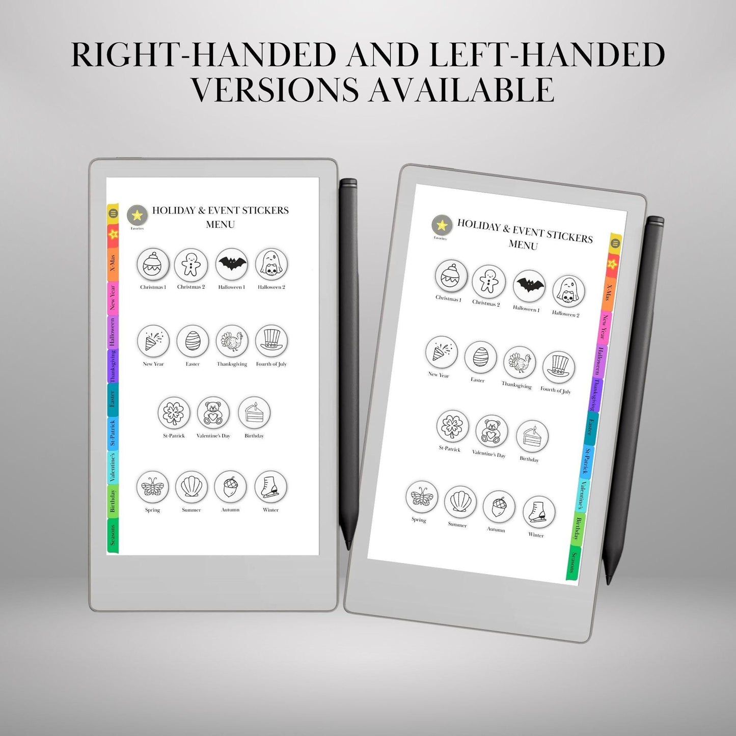 reMarkable Paper Pro Move — Holiday Sticker Pack, 400+ doodles