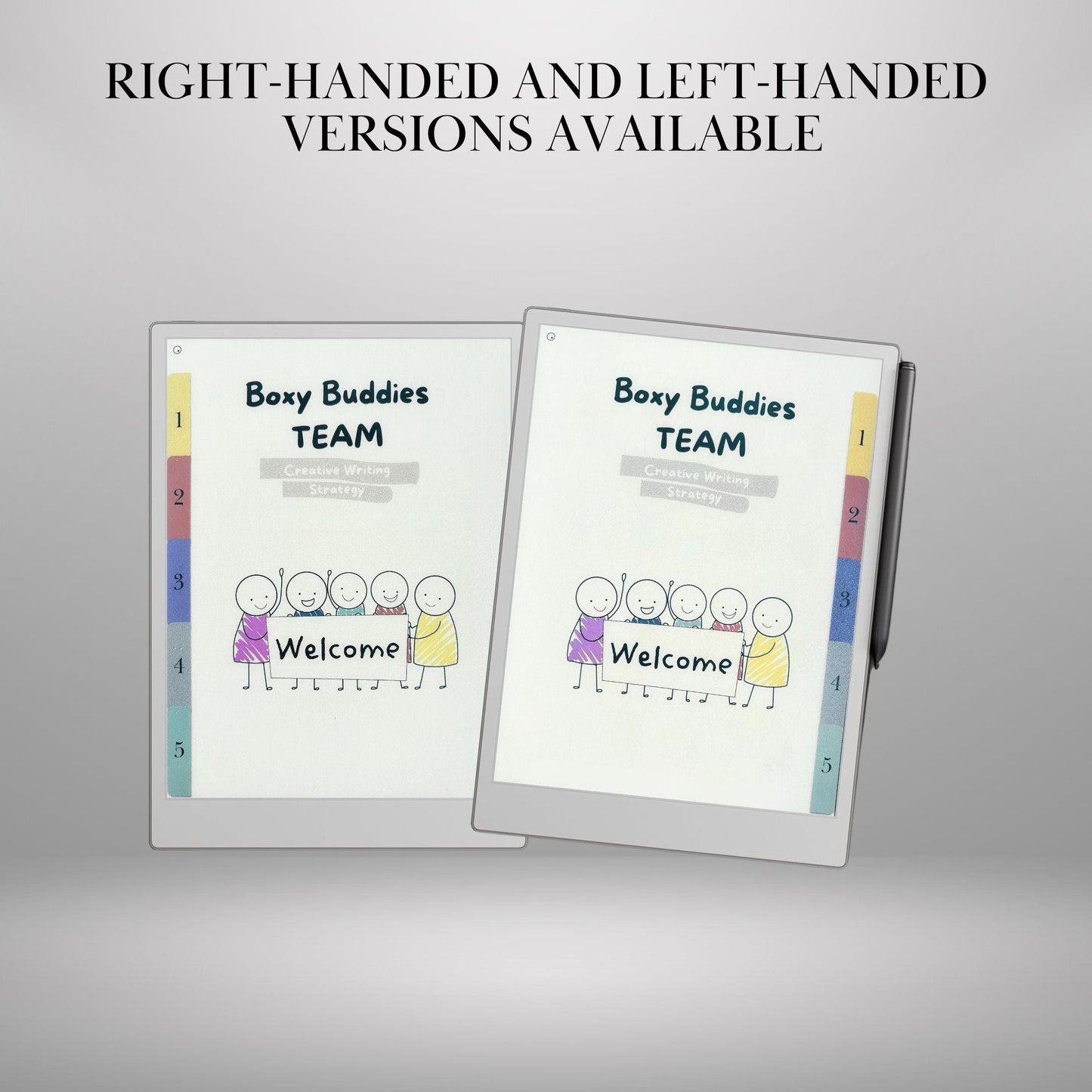 Boxy Buddies Stickers for reMarkable Paper Pro, reMarkable 2: Copy-Paste ready Fun and Expressive Stickers for Journaling & Planning