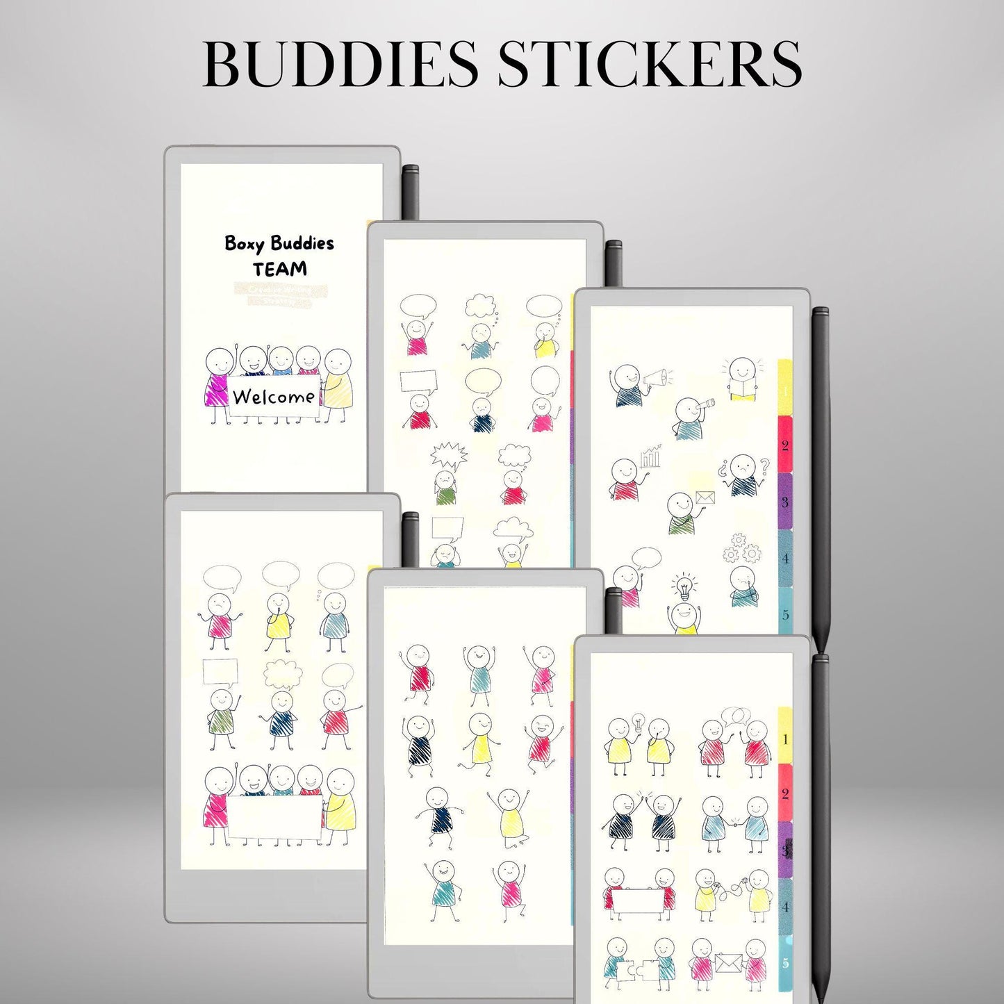 reMarkable Paper Pro Move — Stickers Bundle, 5 packs copy-paste