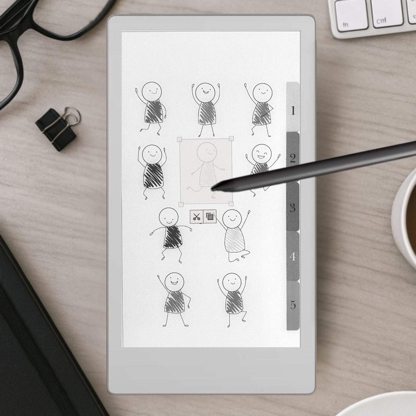 reMarkable Paper Pro Move — Boxy Buddies Sticker Pack, copy-paste