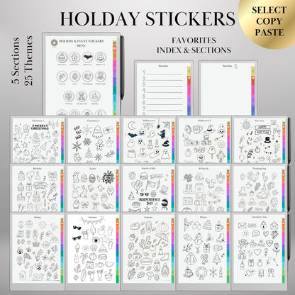 reMarkable Paper Pro & 2 — Stickers Bundle, 5 packs copy-paste