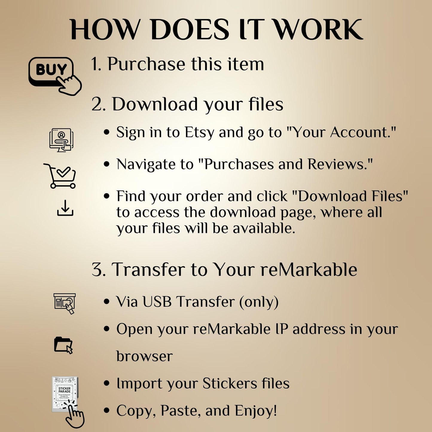 reMarkable Paper Pro & 2 — Stickers Bundle, 5 packs copy-paste