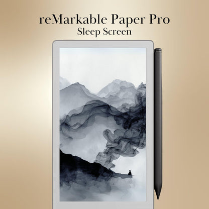 Abstract Sleep Screens for reMarkable Paper Pro Move | Ink Flow Remarkable Move Templates Sleep Screen