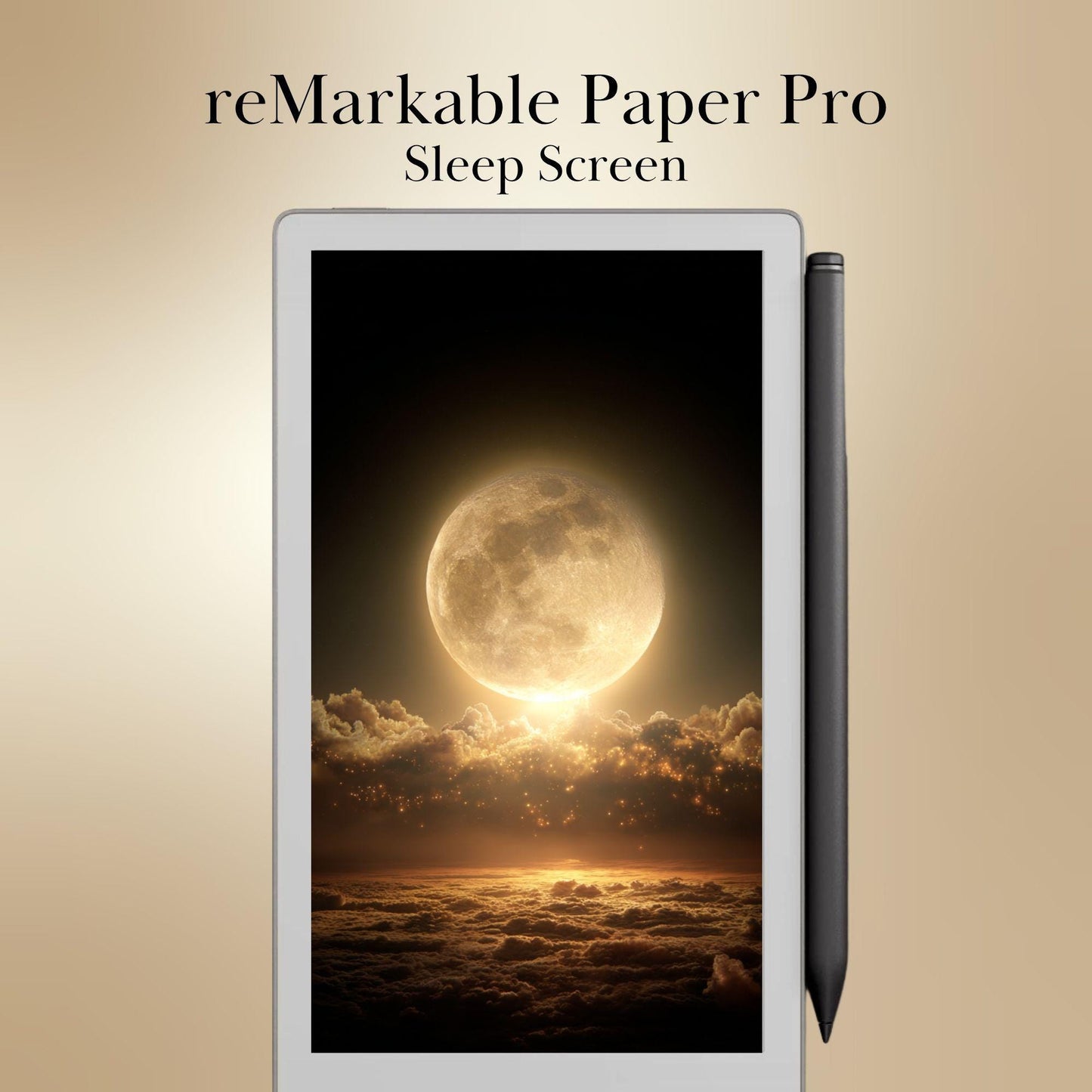 The Moon Light Sleep Screens Bundle for reMarkable Paper Pro Move: Celestial Designs Remarkable Paper Pro Move Templates (Digital Download)