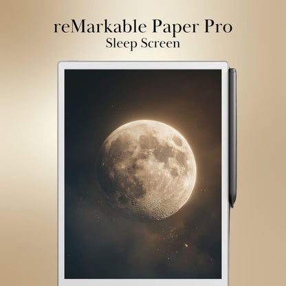 The Moon Light Sleep Screens Bundle for reMarkable Paper Pro and Remarkable 2: Celestial Designs Remarkable Templates (Digital Download)