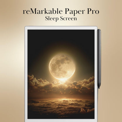 The Moon Light Sleep Screens Bundle for reMarkable Paper Pro and Remarkable 2: Celestial Designs Remarkable Templates (Digital Download)