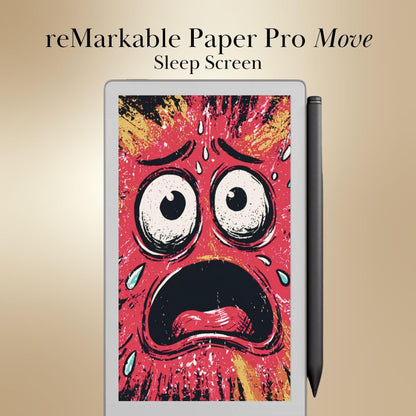 reMarkable Paper Pro Move — Cartoon Faces Sleep Screens