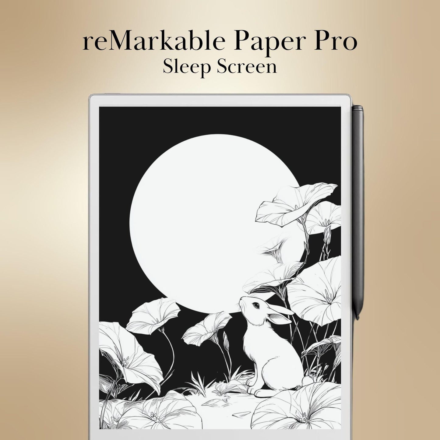 reMarkable Paper Pro & 2 — Lunar Garden Sleep Screens
