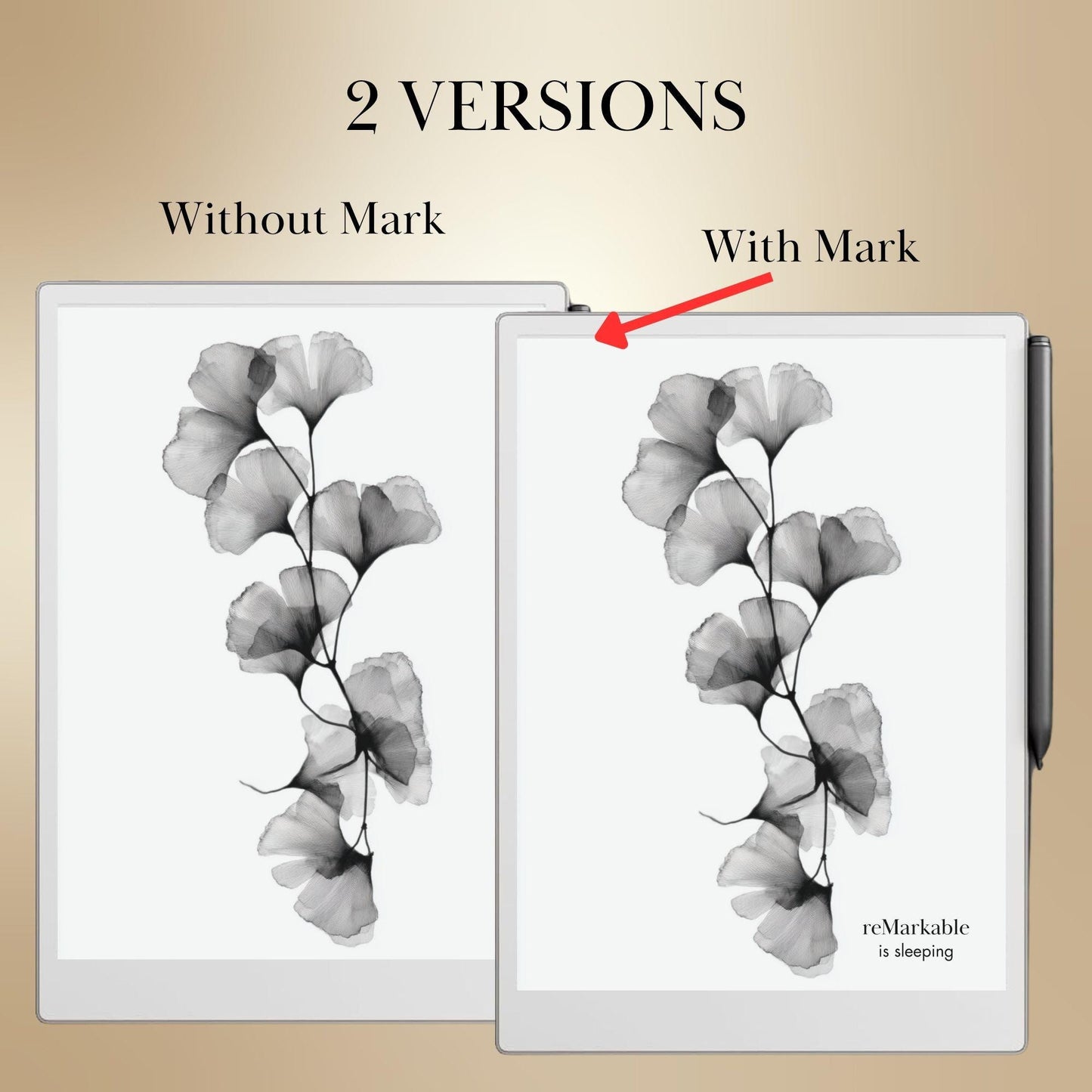 reMarkable Paper Pro & 2 — Lunar Garden Sleep Screens