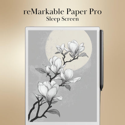 reMarkable Paper Pro & 2 — Lunar Garden Sleep Screens