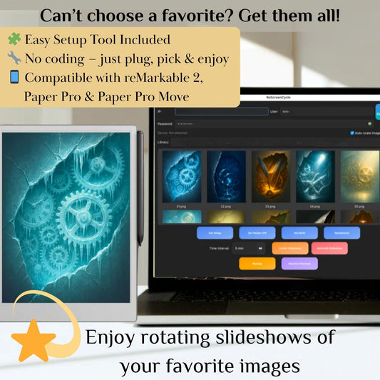 Sleep Screens Mega Bundle for reMarkable Paper Pro Move: 12 Themes • 150+ Designs • Customization Tool Included | Digital Download