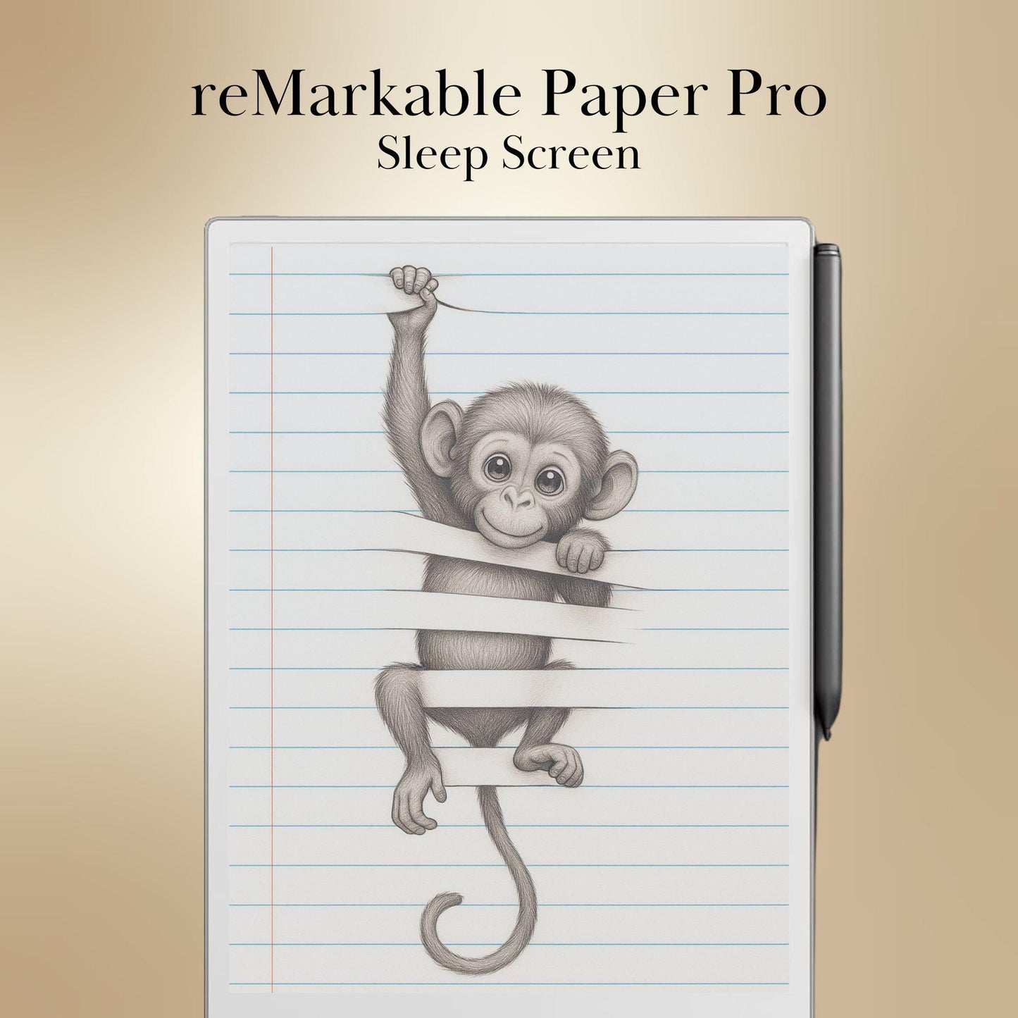 Trompe-l’Œil Sleep Screen Bundle for reMarkable paper Pro and reMarkable 2 Templates Sleep Screen | 10 Cute Screens with Animals