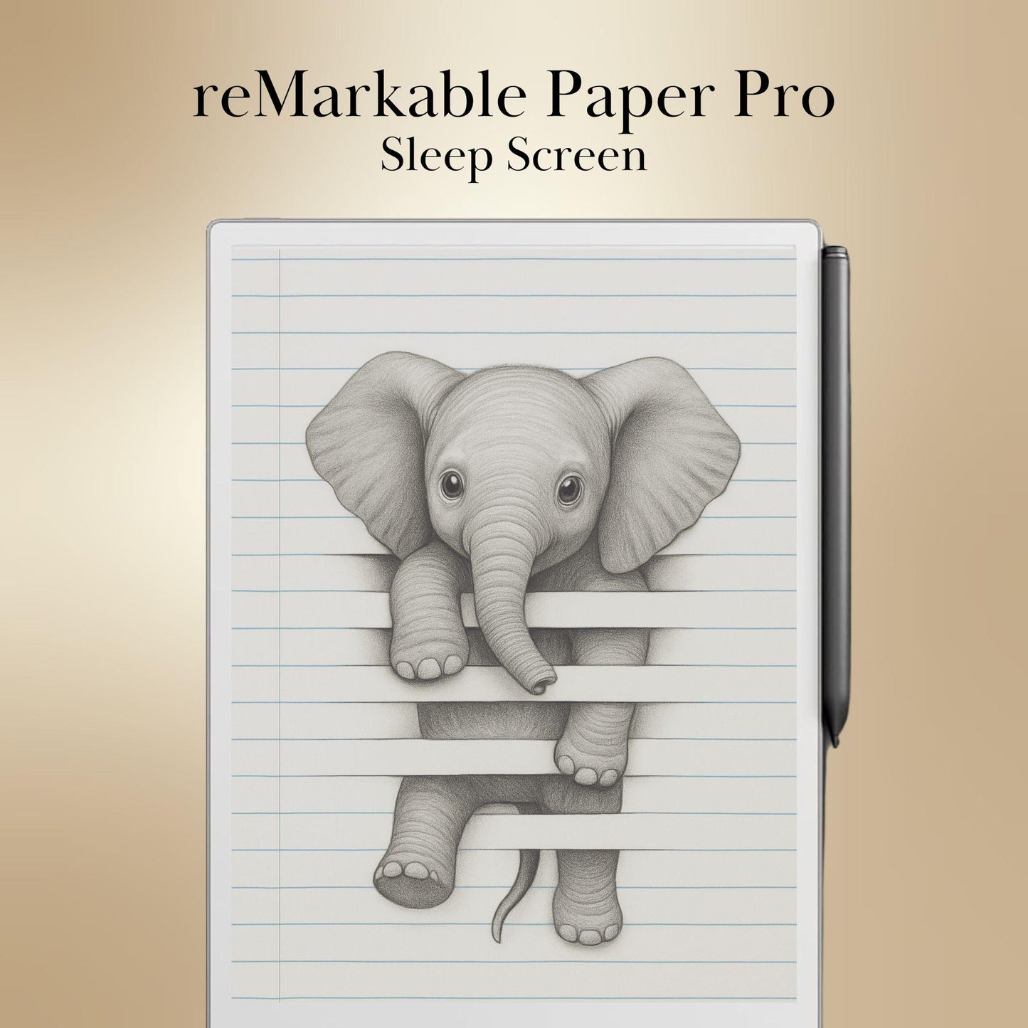 Trompe-l’Œil Sleep Screen Bundle for reMarkable paper Pro and reMarkable 2 Templates Sleep Screen | 10 Cute Screens with Animals