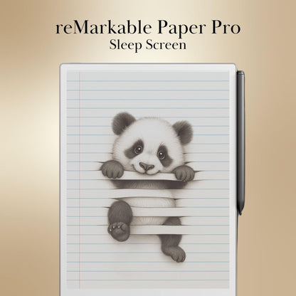 Trompe-l’Œil Sleep Screen Bundle for reMarkable paper Pro and reMarkable 2 Templates Sleep Screen | 10 Cute Screens with Animals