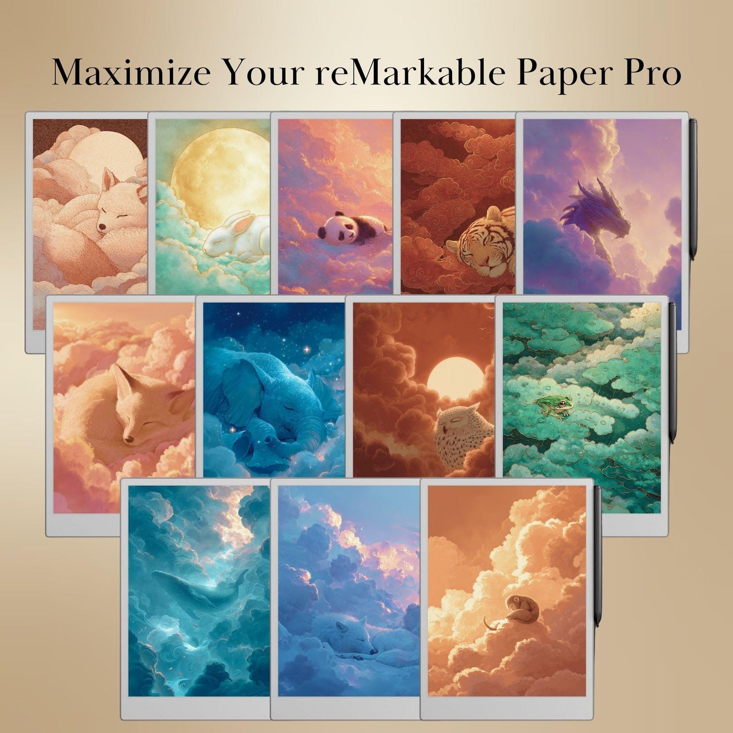 Sleep Screens Mega Bundle for reMarkable 2 & Paper Pro: 12 Themes • 150+ Designs • Customization Tool Included | Digital Download