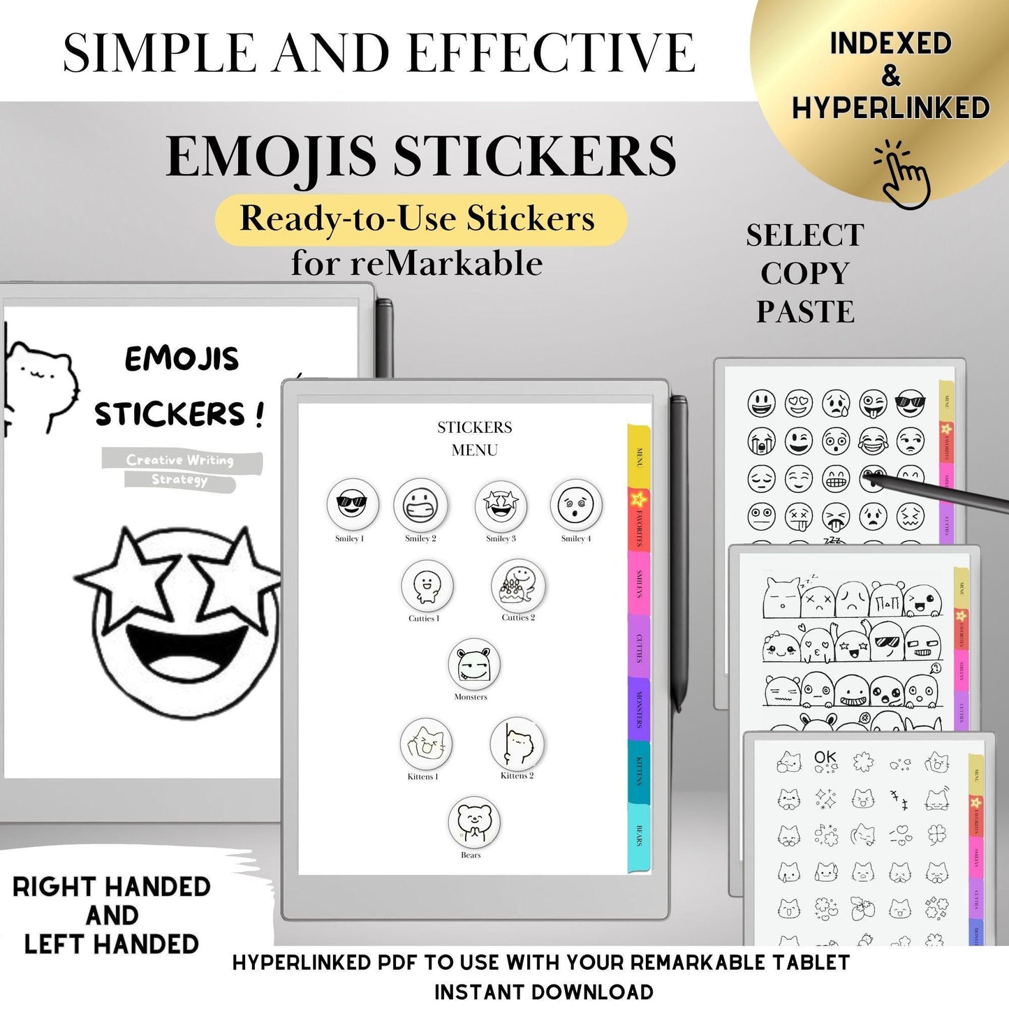 reMarkable Paper Pro & 2 — Emoji Sticker Pack, copy-paste