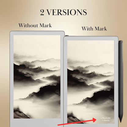 Abstract Sleep Screens for reMarkable Paper Pro Move | Ink Flow Remarkable Move Templates Sleep Screen