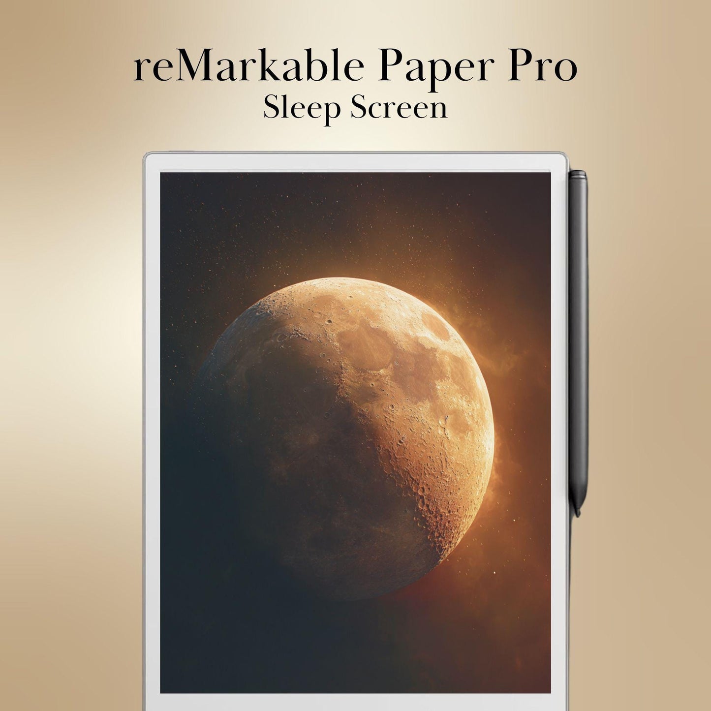 The Moon Light Sleep Screens Bundle for reMarkable Paper Pro and Remarkable 2: Celestial Designs Remarkable Templates (Digital Download)