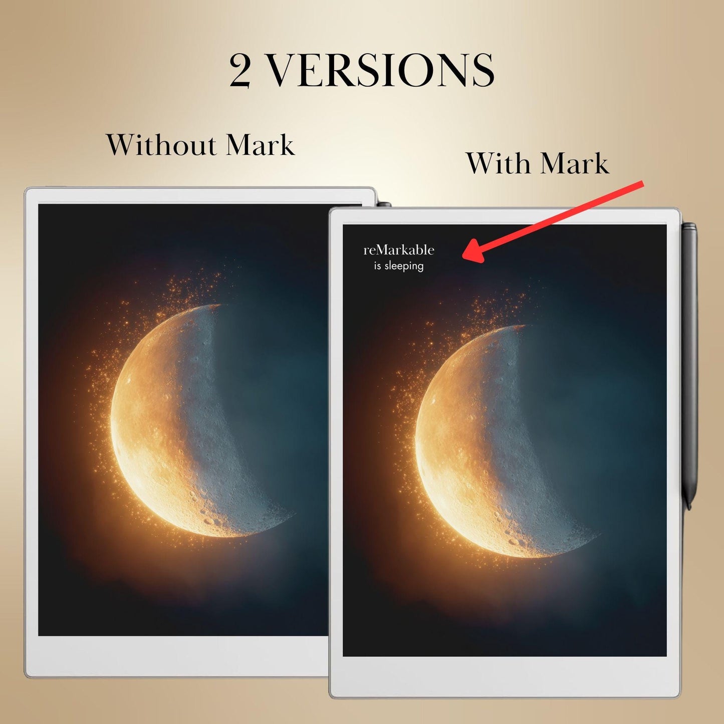 The Moon Light Sleep Screens Bundle for reMarkable Paper Pro and Remarkable 2: Celestial Designs Remarkable Templates (Digital Download)