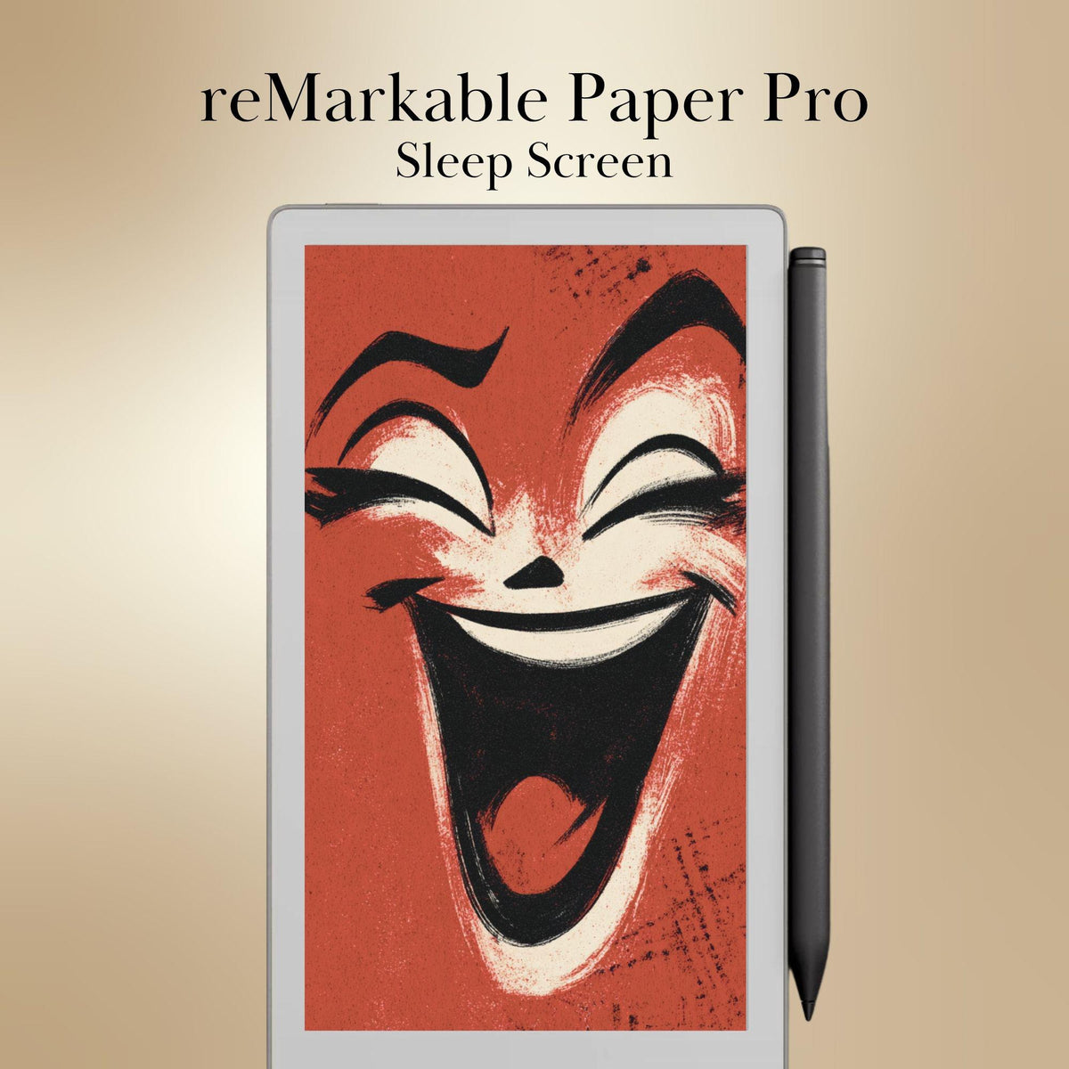 reMarkable Paper Pro Move — Cartoon Faces Sleep Screens